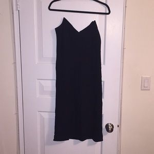 NWT DKNY black slip dress w clear strap